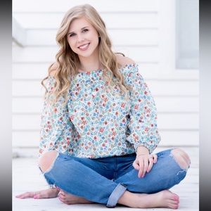 J.Crew X Liberty London Floral Off-Shoulder Top